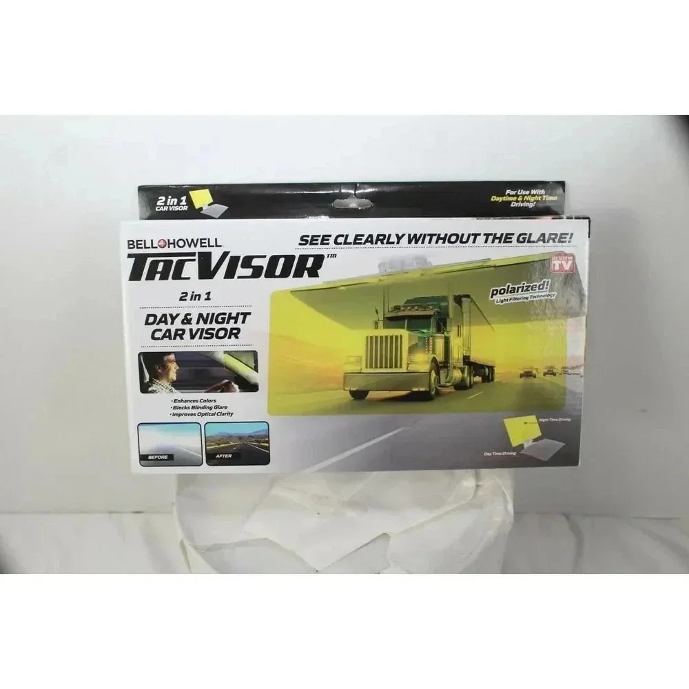 Bell+Howell TACVISOR * Day & Night Car Visor * As Seen On TV Polarized *